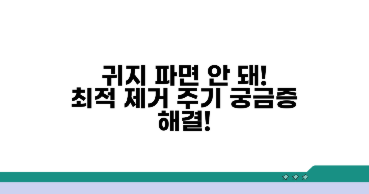 귀지 적정 제거 주기 분석