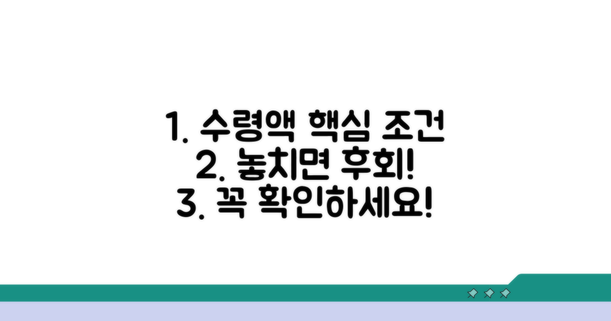 수령액 결정 핵심 조건 분석