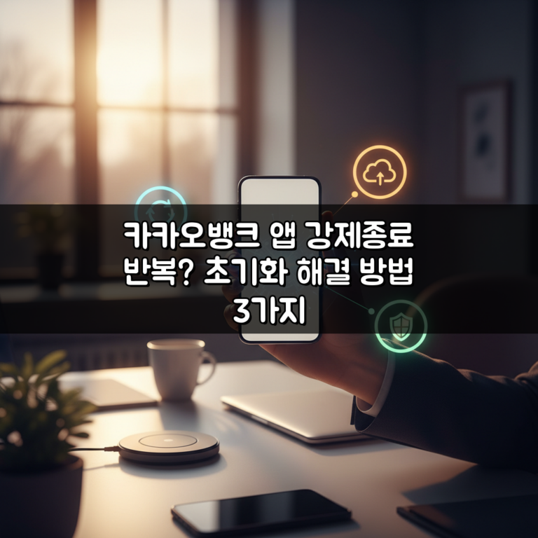 카카오뱅크 앱 강제종료 반복? 초기화 해결 방법 3가지