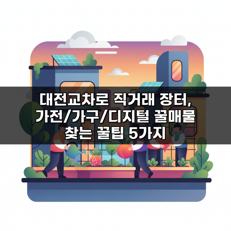 대전교차로 직거래 장터, 가전/가구/디지털 꿀매물 찾는 꿀팁 5가지
