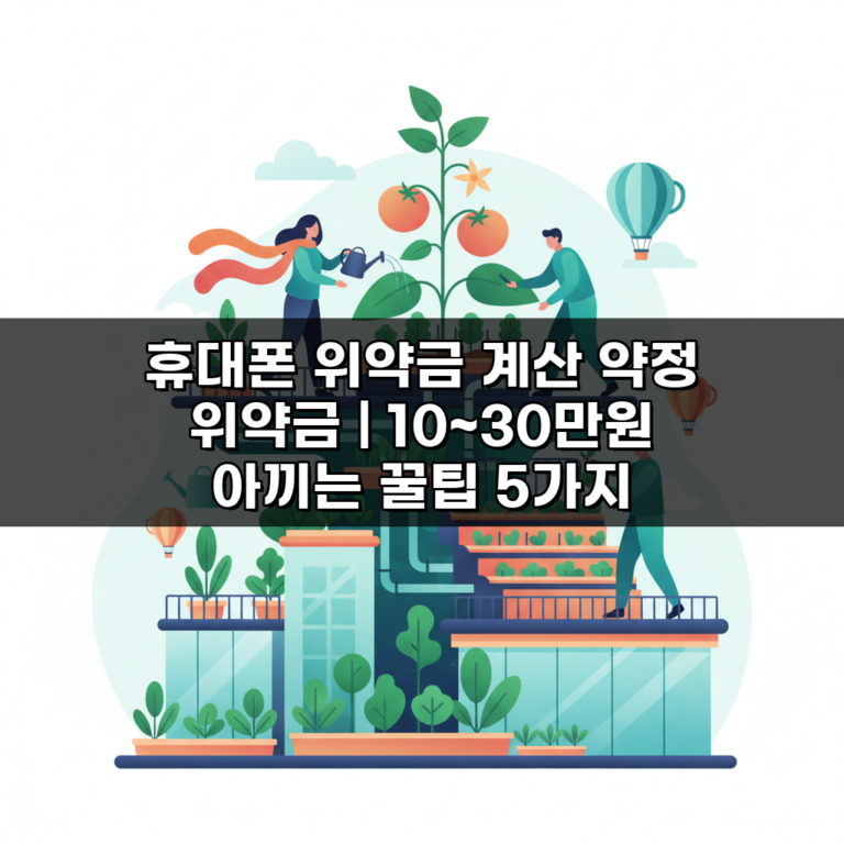 휴대폰 위약금 계산 약정 위약금 | 10~30만원 아끼는 꿀팁 5가지
