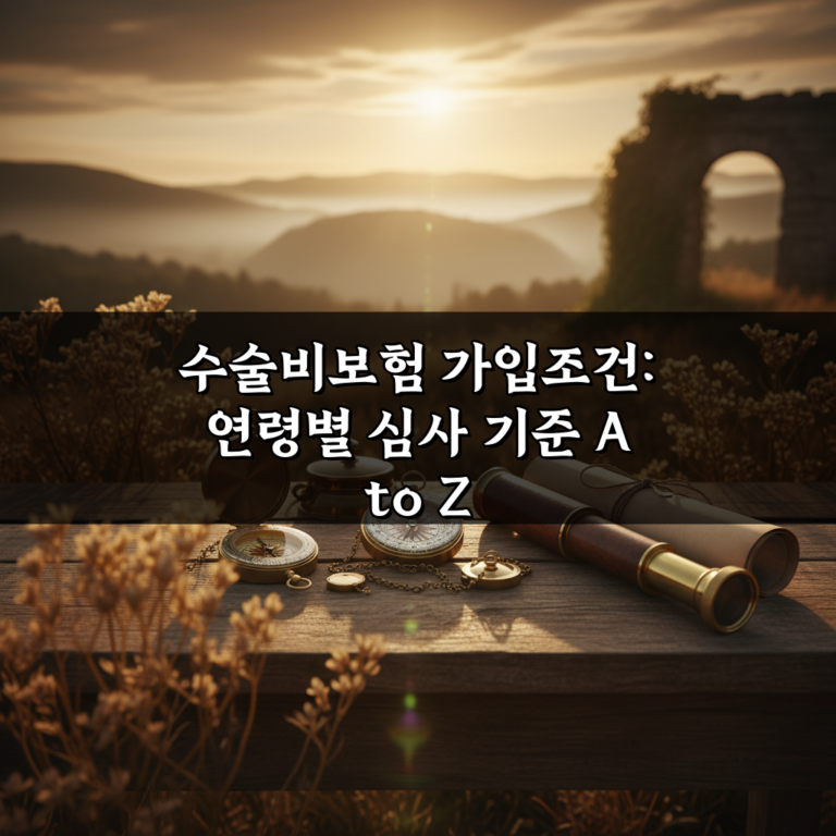수술비보험 가입조건: 연령별 심사 기준 A to Z