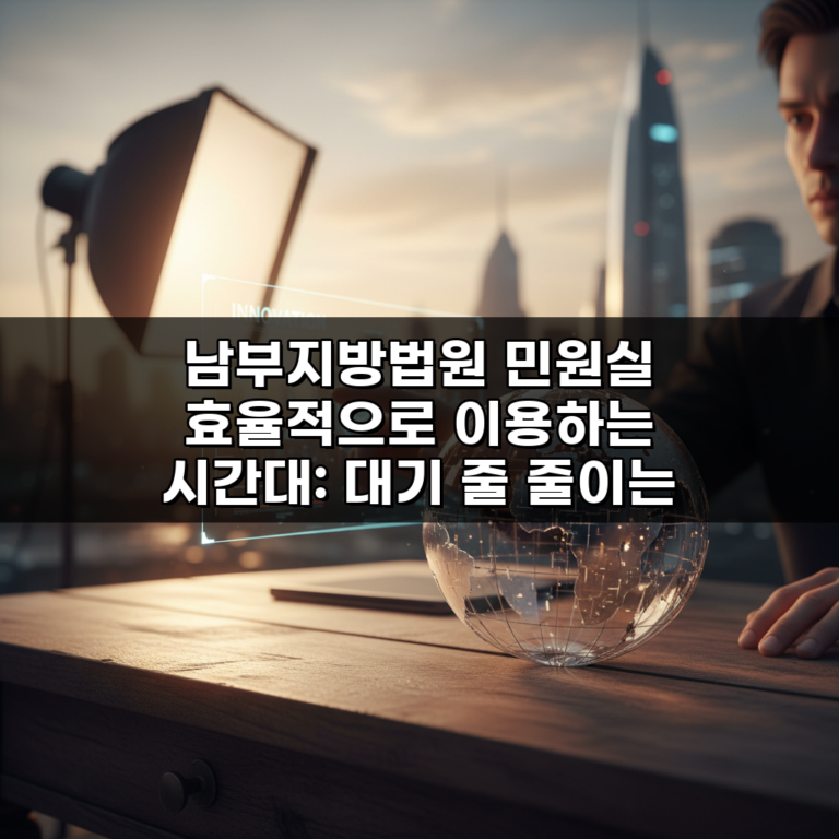 남부지방법원 민원실 효율적으로 이용하는 시간대: 대기 줄 줄이는 꿀팁