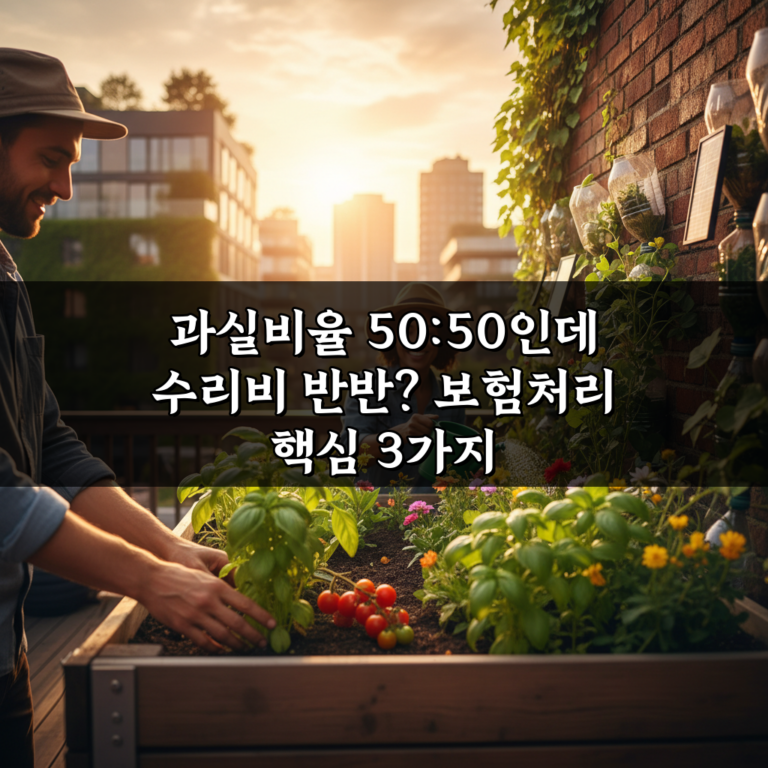 과실비율 50:50인데 수리비 반반? 보험처리 핵심 3가지