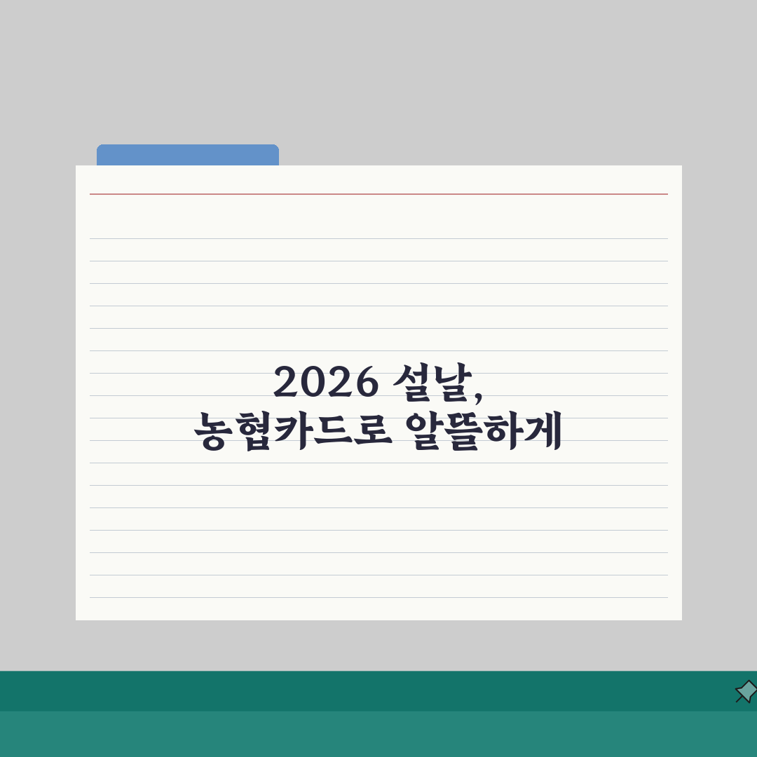 NH농협카드 설날혜택 2026: 무이자, 적립, 캐시백 꿀팁 총정리